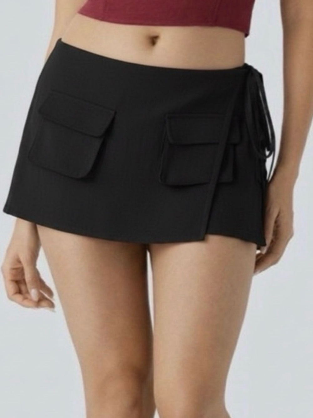 Halara Wrap Cargo Skort Mini Skirt Size Large NEW